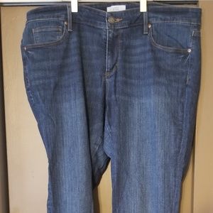 Loft Plus modern straight cuffed denim